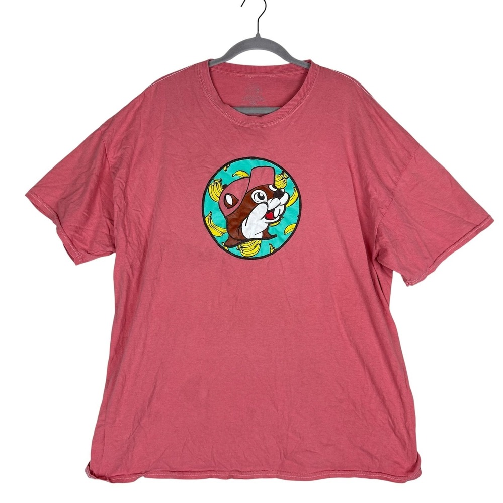 Buc-ee's Shirt Mens 2XL Pink Bananas For Buc-ee's Graphic Tee Back Print